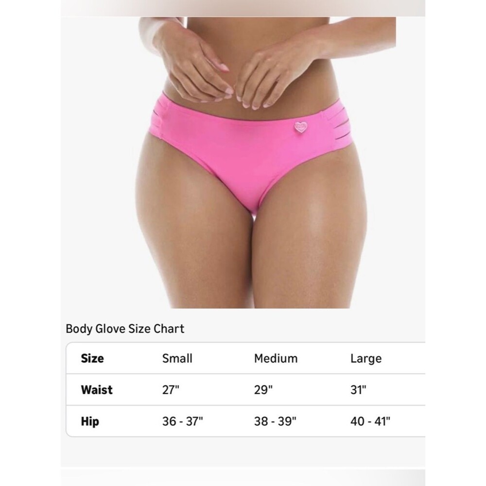 Body Glove Smoothies Full Coverage Bikini Bottom Swimsuit Sugar Plum Pink M NWT - Picture 5 of 8